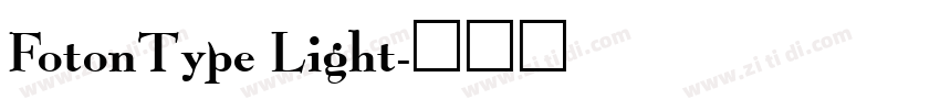 FotonType Light字体转换
